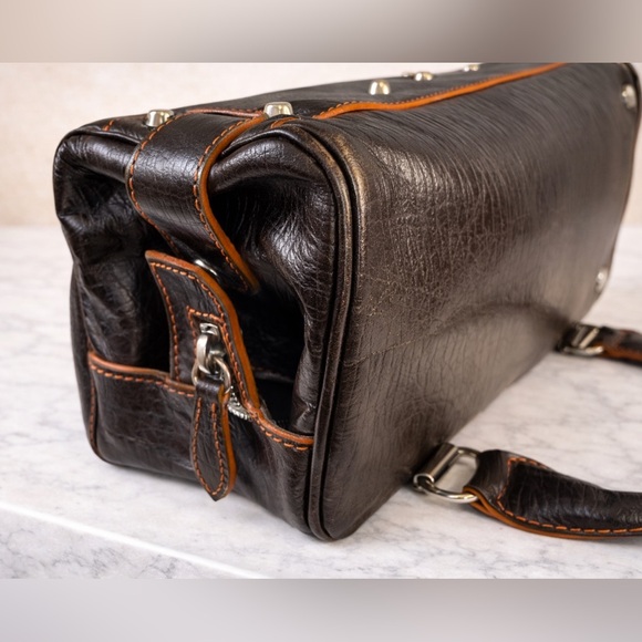 Francesco Biasia Leather made in Italy & Dust Bag - Picture 8 of 11